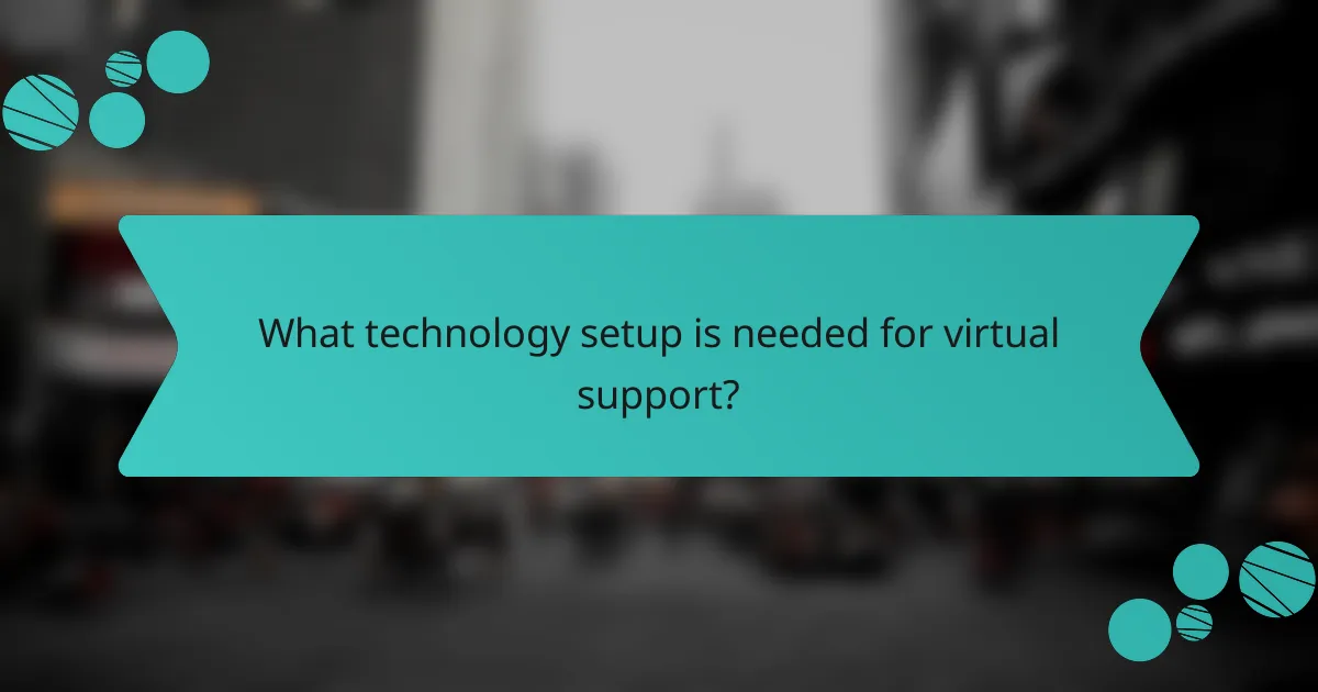 What technology setup is needed for virtual support?
